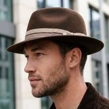 Brauner Fedora-Hut Herren Brauner Fedora-Hut Herren