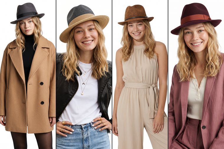 Outfits mit Fedora Hut Damen Outfits mit Fedora Hut Damen