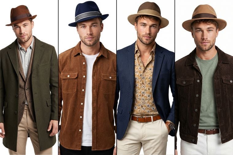 Outfits mit Fedora Hut Herren Outfits mit Fedora Hut Herren