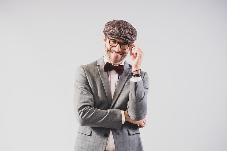 Herren-Flatcap und Anzug Herren-Flatcap und Anzug