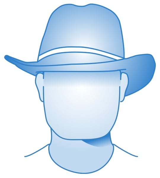 Chapeau traveller pour visage carré homme