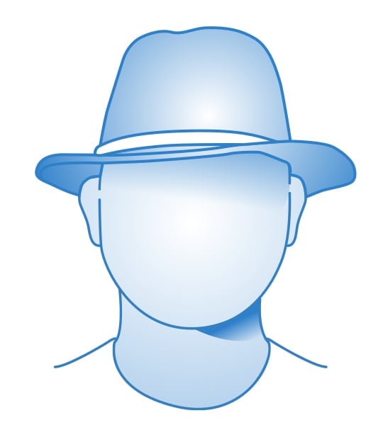 Fedora pour visage rond homme