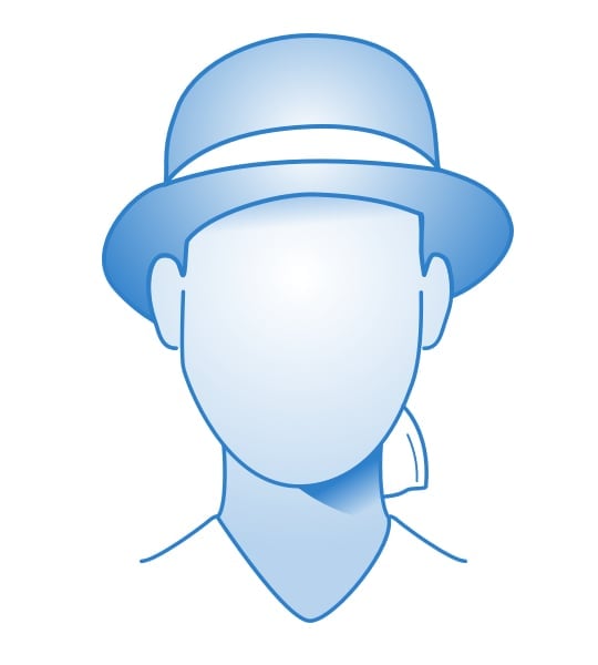 Chapeau classique pour visage ovale femme