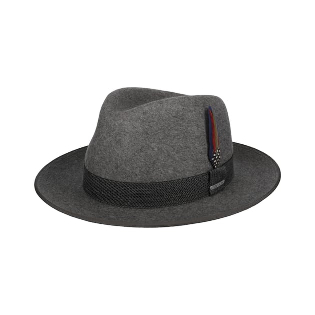 Stetson Maysville - Chapeau Fedora En Feutre De Laine Pour Homme, Style Bogart, Automne-Hiver, Hydrofuge