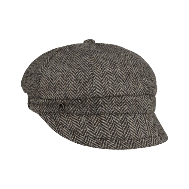 Herringbone Wool Ballonm�tze by Loevenich